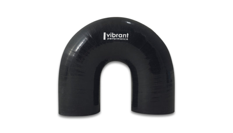 Vibrant 19668 - VIB19668 - Vibrant 4 Ply Reinforced Silicone Elbow Connector - 3in ID x 4.25in Leg 180 Deg Elbow (BLACK) - Shipped in Europe - Tuningsupply.com
