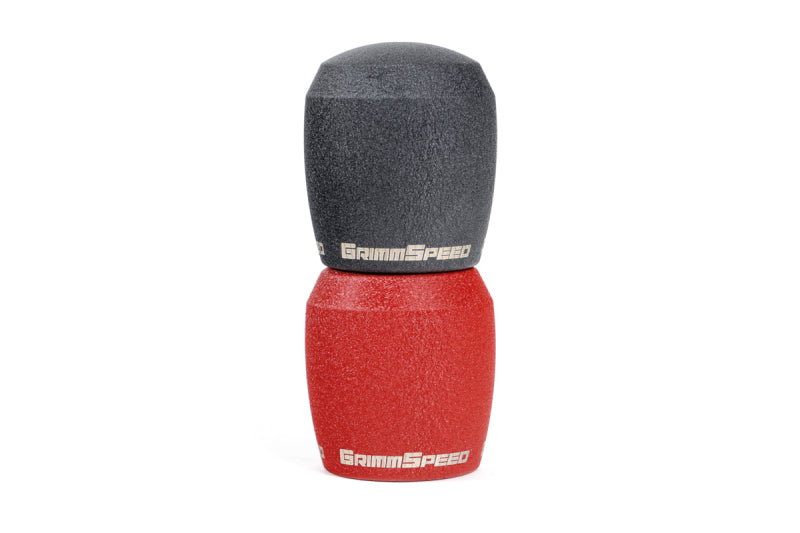 GrimmSpeed GRM380003 - GRMGRM380003 - GrimmSpeed Stubby Shift Knob Stainless Steel Red - M12x1.25 - Shipped in Europe - Tuningsupply.com