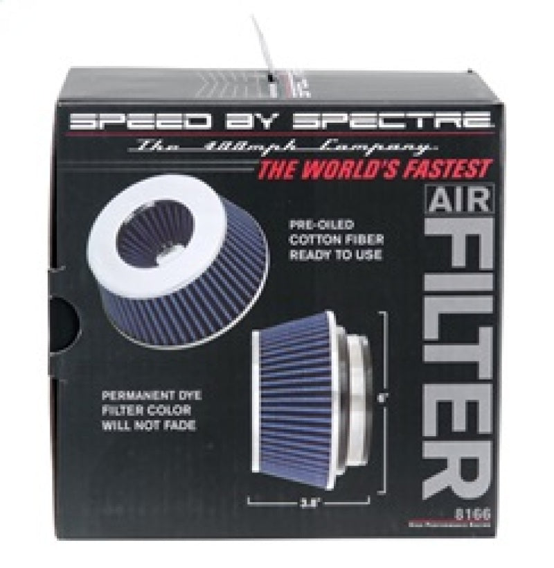 Spectre 8166 - SPE8166 - Spectre Adjustable Conical Air Filter 2-1/2in. Tall (Fits 3in. / 3-1/2in. / 4in. Tubes) - Blue - Shipped in Europe - Tuningsupply.com