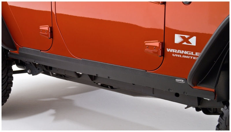 Bushwacker 14012 - BUS14012 - Bushwacker 07-18 Jeep Wrangler Unlimited Trail Armor Rocker Panel and Sill Plate Cover - Black - Shipped in Europe - Tuningsupply.com
