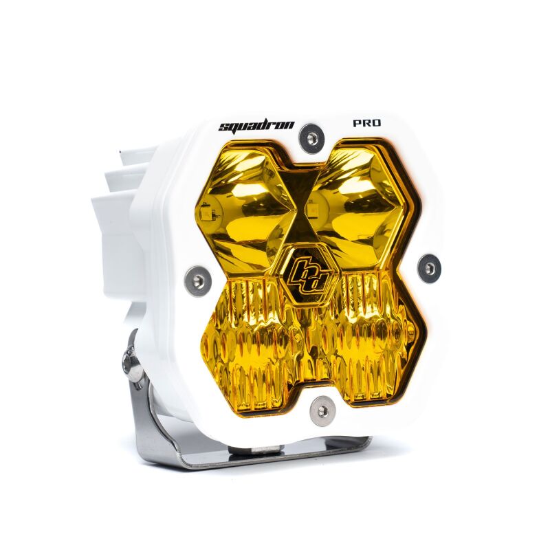 Baja Designs 490013WT2 - BAJ490013WT2 - Baja Designs Squadron 2.0 Pro LED Driving/Combo - Baja Amber w/White Housing - Shipped in Europe - Tuningsupply.com