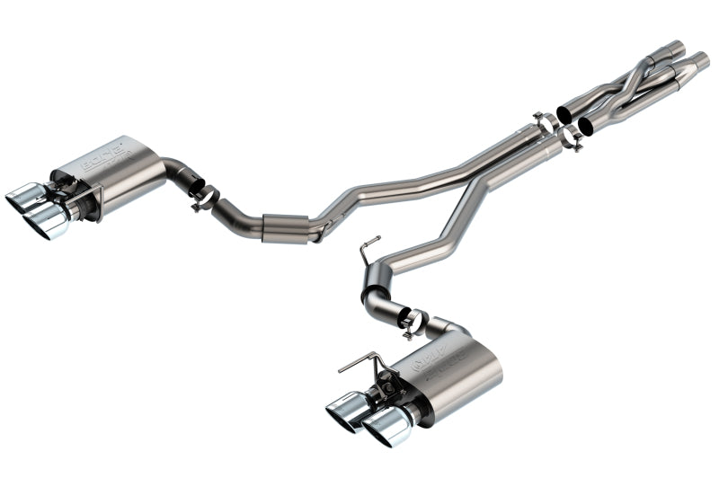 Borla 140837 - BOR140837 - Borla 2020 Ford GT500 5.2L AT 3in ATAK CatBack Exhaust w/ Chrome Tips - Shipped in Europe - Tuningsupply.com