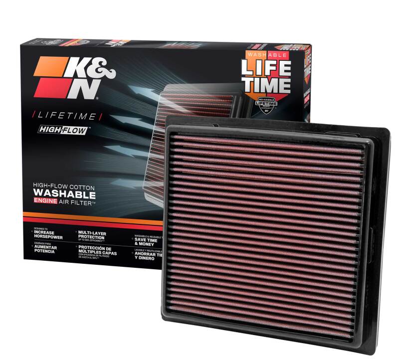 K&N Engineering 33-2457 - KNN33-2457 - K&N 11 Jeep Grand Cherokee / 11 Dodge Durango Replacement Panel Air Filter - Shipped in Europe - Tuningsupply.com
