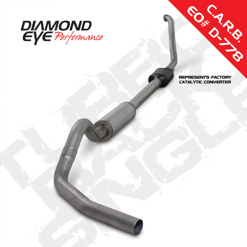 Diamond Eye Performance - DEPK4306S - Diamond Eye KIT 4in Turbo Back SGL SS: 94-97 FORD 7.3L F250/F350 PWRSTROKE NFS W/ CARB EQUIV STDS - Shipped in Europe - Tuningsupply.com