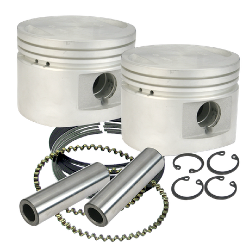 S&S Cycle 920-0015 - SSC920-0015 - S&S Cycle 84-99 BT w/ Stock Heads Standard 80in Cast Flat-Topped Replacement Piston Kit - Shipped in Europe - Tuningsupply.com