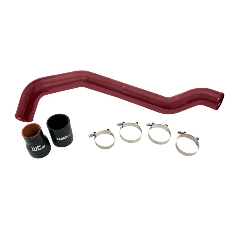 Wehrli WCF100352-RED - WCFWCF100352-RED - Wehrli 04.5-10 Chevrolet 6.6L LLY/LBZ/LMM Duramax 3-tommers intercoolerrør på førersiden - WCFab Red - Shipped in Europe - Tuningsupply.com