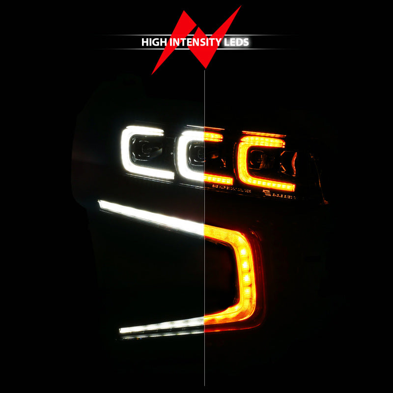 ANZO 111636X-R - ANZ111636X-R - ANZO 21-23 Chevy Tahoe/Suburban LED Light Bar Style Headlights Black w/ Sequential DRL (Right Side) - Shipped in Europe - Tuningsupply.com