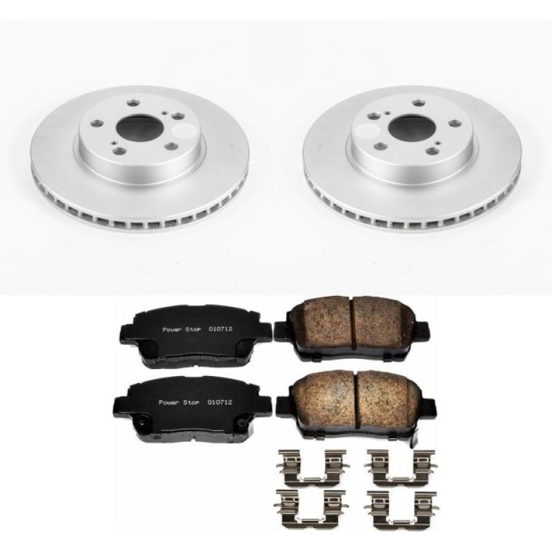 PowerStop CRK5219 - PSBCRK5219 - Power Stop 04-09 Toyota Prius Front Z17 Evolution Geomet Coated Brake Kit - Shipped in Europe - Tuningsupply.com