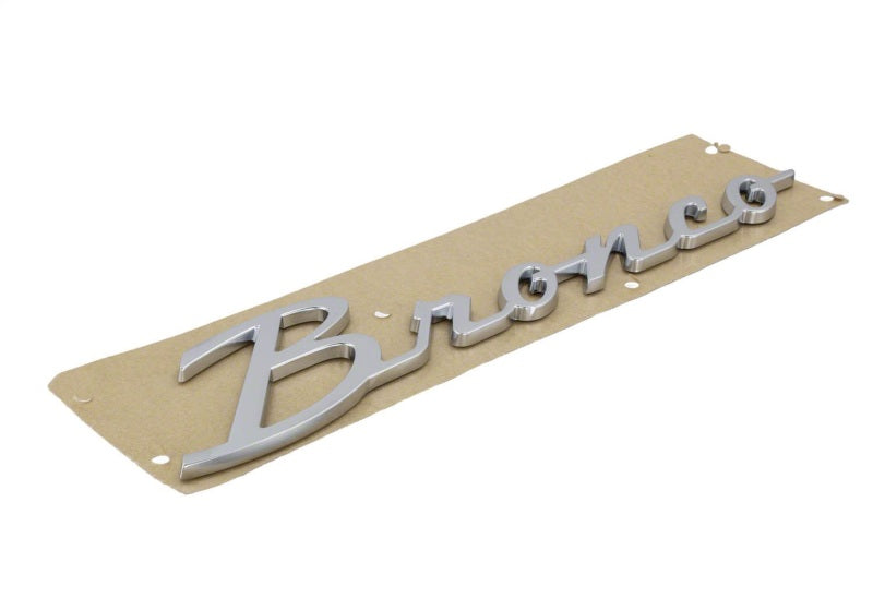 Ford Racing M-1447-BSS - FRPM-1447-BSS - Ford Racing 21-23 Bronco Script Fender Badge - Silver - Shipped in Europe - Tuningsupply.com