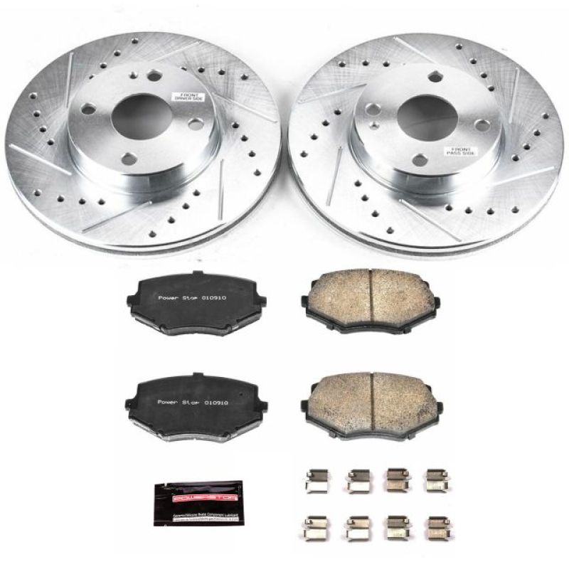 PowerStop K793 - PSBK793 - Power Stop 94-97 Mazda Miata Front Z23 Evolution Sport Brake Kit - Shipped in Europe - Tuningsupply.com