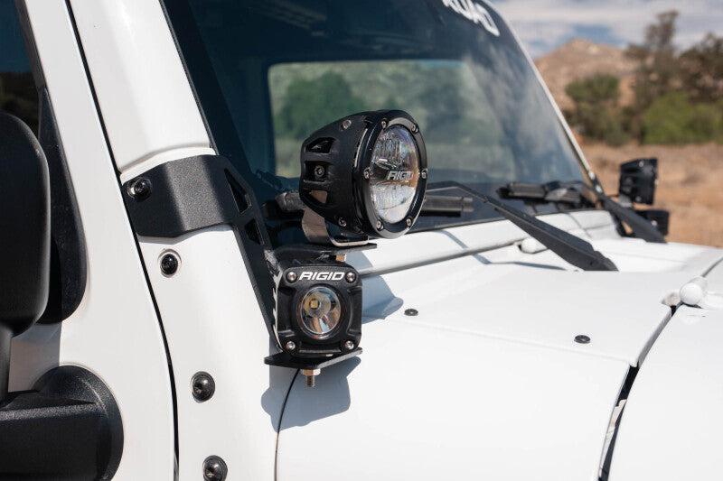 DV8 Offroad LBJK-04 - DVELBJK-04 - DV8 07-18 Jeep Wrangler JK Dual Pod Light Mounts - Shipped in Europe - Tuningsupply.com