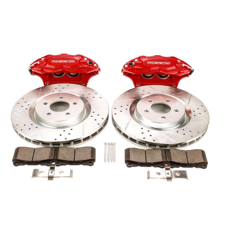 PowerStop BBK-MUST-001R - PSBBBK-MUST-001R - Power Stop 05-14 Ford Mustang Front Big Brake Conversion Kit - Shipped in Europe - Tuningsupply.com