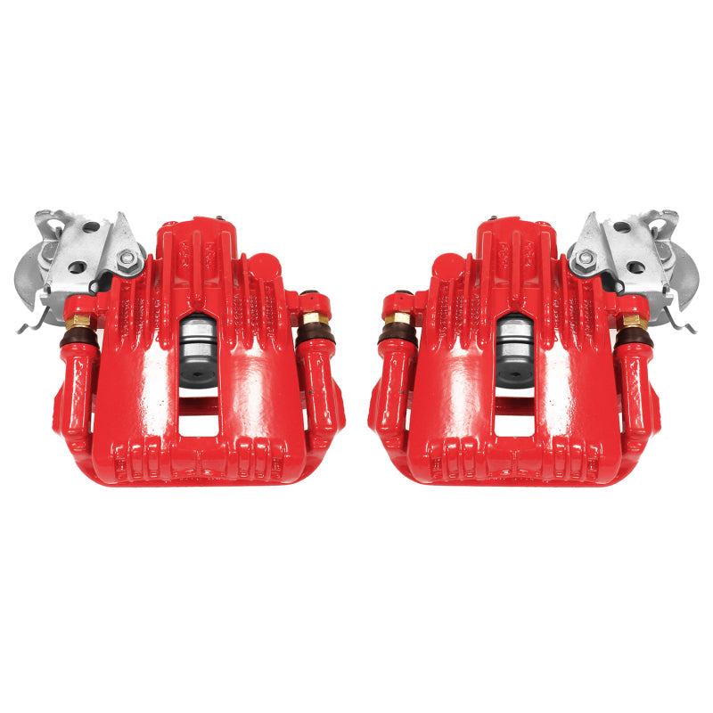 PowerStop S4540 - PSBS4540 - Power Stop 93-97 Chevrolet Camaro Rear Red Calipers w/Brackets - Pair - Shipped in Europe - Tuningsupply.com