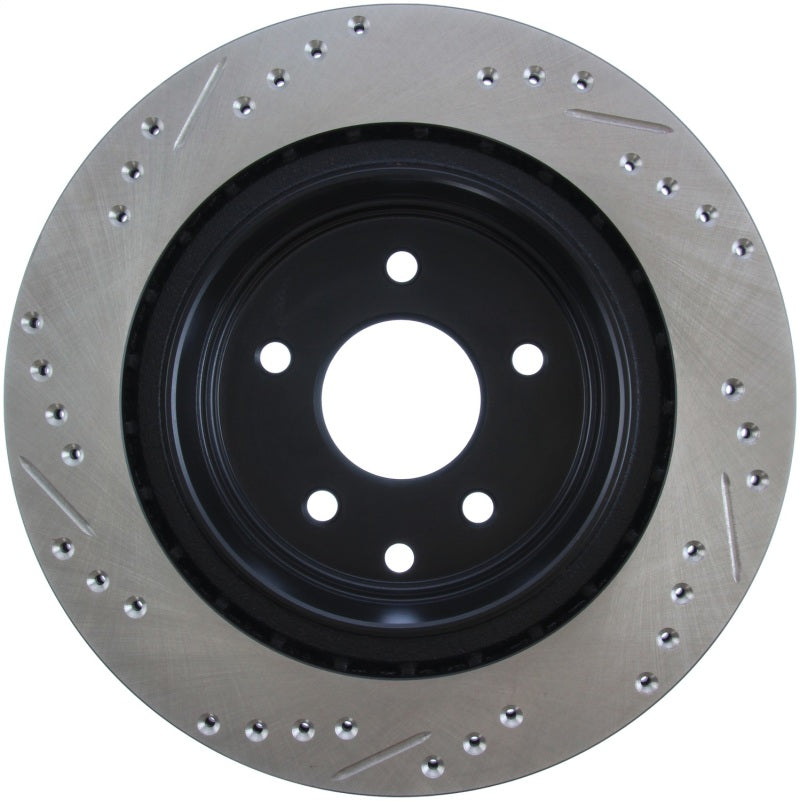 Stoptech 127.42088L - STO127.42088L - StopTech 06-07 350Z / 05-07 G35 / 06-07 G35X SportStop Slotted & Drilled Rear Left Rotor - Shipped in Europe - Tuningsupply.com