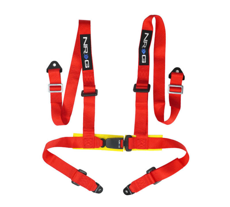 NRG SBH-4PC-SRD - NRGSBH-4PC-SRD - NRG 4 Point Seat Belt Harness / Buckle Lock- Red - Shipped in Europe - Tuningsupply.com