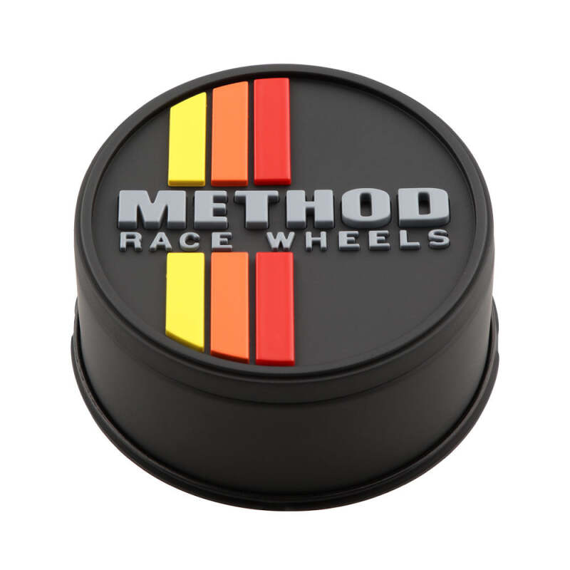 Method Wheels CP-YOR108P - MRWCP-YOR108P - Method Classic YOR Stripes Push Through Cap Black - Shipped in Europe - Tuningsupply.com