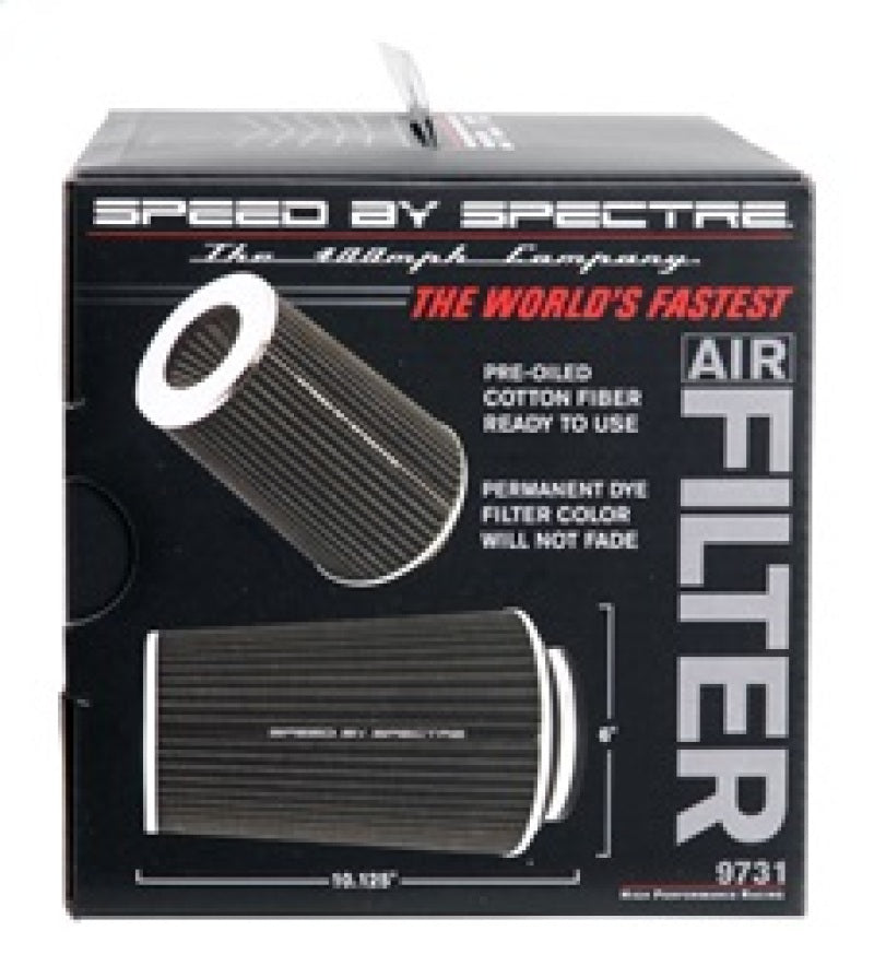 Spectre 9731 - SPE9731 - Spectre Adjustable Conical Air Filter 9-1/2in. Tall (Fits 3in. / 3-1/2in. / 4in. Tubes) - Black - Shipped in Europe - Tuningsupply.com