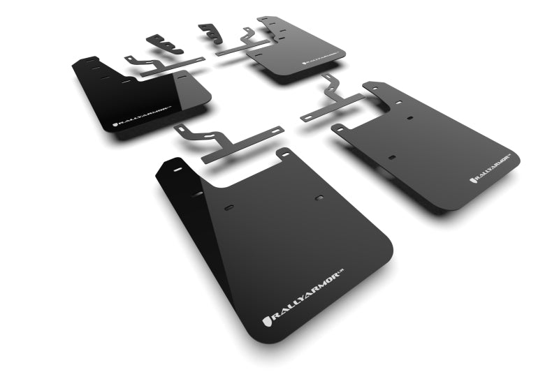 Rally Armor MF110-UR-BLK-WH - RALMF110-UR-BLK-WH - Rally Armor 22-25 Toyota Tundra Black UR Mud Flap w/White Logo - Shipped in Europe - Tuningsupply.com