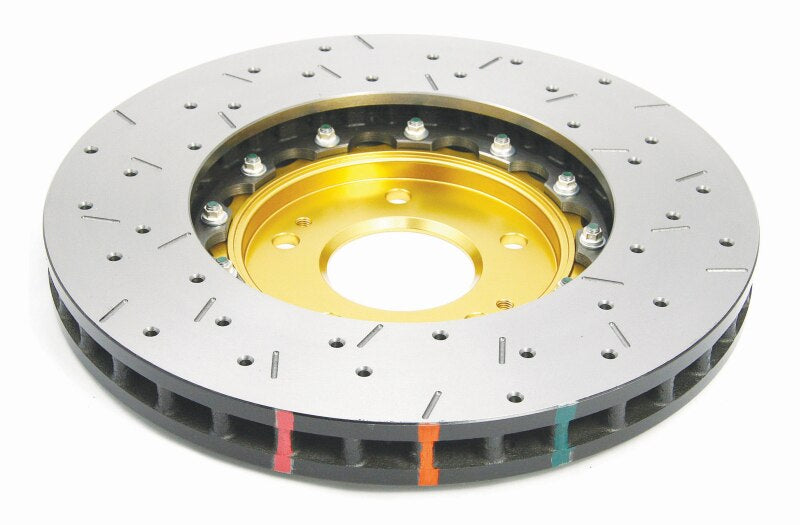 DBA DBA52218GLDXS - DBADBA52218GLDXS - DBA 03-05 Evo 8/9 Front Drilled & Slotted 5000 Series 2 Piece Rotor Assembled w/ Gold Hat - Shipped in Europe - Tuningsupply.com
