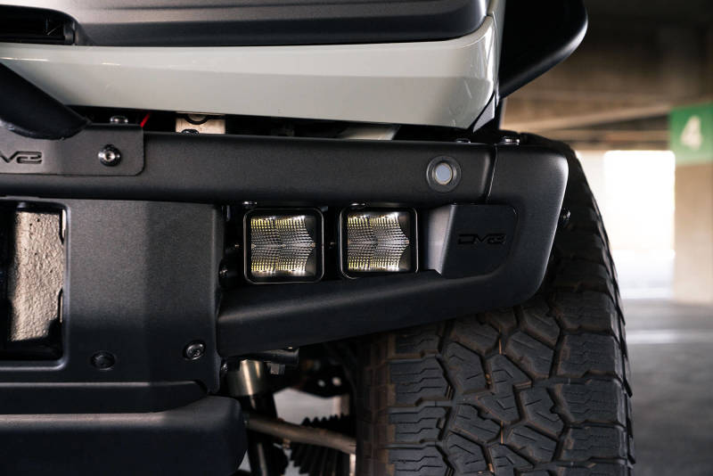 DV8 Offroad LBBR-05 - DVELBBR-05 - DV8 Offroad 21-22 Ford Bronco Factory Bumper Pocket Light Mount (Pair) 3in LED Pod Lights - Shipped in Europe - Tuningsupply.com