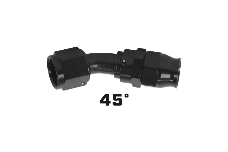 Aeromotive 15354 - AER15354 - Aeromotive PTFE Hose End - AN-08 - 45 Deg - Black Anodized - Shipped in Europe - Tuningsupply.com