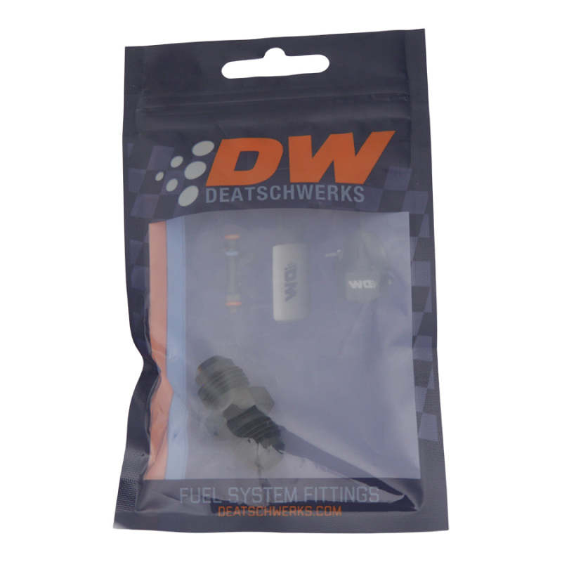 DeatschWerks 6-02-0202-B - DWK6-02-0202-B - DeatschWerks 6AN Male Flare to 6AN Male Flare Coupler - Anodized Matte Black - Shipped in Europe - Tuningsupply.com