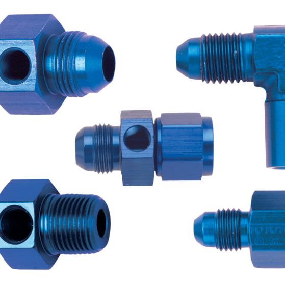 Fragola 495021-BL - FRA495021-BL - Fragola -4ANx 1/8 FPT Gauge Adapter-Straight - Black - Shipped in Europe - Tuningsupply.com