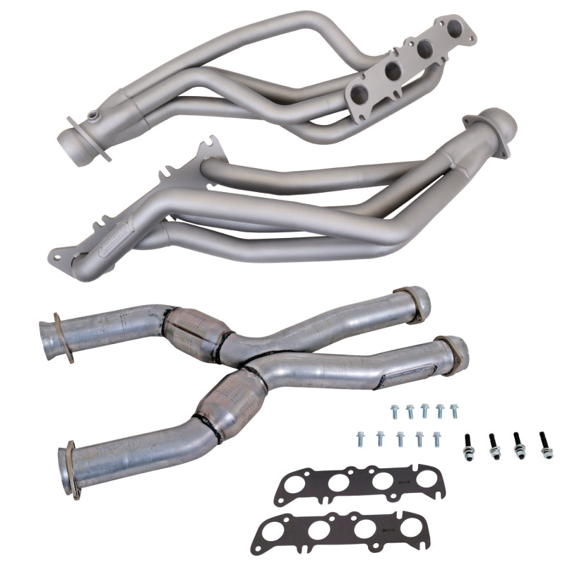 BBK 16342 - BBK16342 - BBK 86-04 Ford Mustang Coyote Swap 1-3/4in Long Tube Headers w/High Flow Catted X-Pipe (Ti Ceramic) - Shipped in Europe - Tuningsupply.com