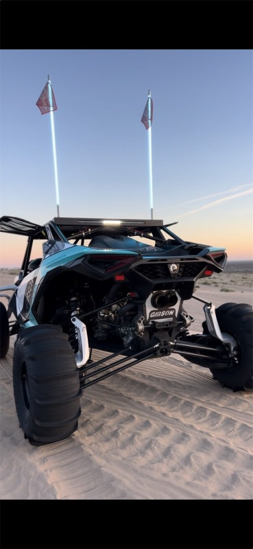 Gibson 98057 - GIB98057 - Gibson 2024 Cam-Am Maverick R 4in. T304 Stainless Round Dual Wall Slash-Cut Tip - Black Ceramic - Shipped in Europe - Tuningsupply.com