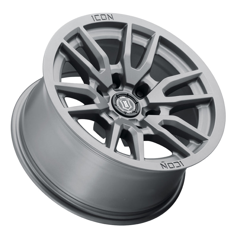 ICON 2417858347TT - ICO2417858347TT - ICON Vector 6 17x8.5 6x5.5 0mm Offset 4.75in BS 106.1mm Bore Titanium Wheel - Shipped in Europe - Tuningsupply.com