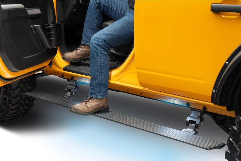 Go Rhino - GOR20412974PC - RealTruck 21-24 Ford Bronco 4dr VoltStep Electric Running Board Kit (No Drill) - Tex. Blk - Shipped in Europe - Tuningsupply.com