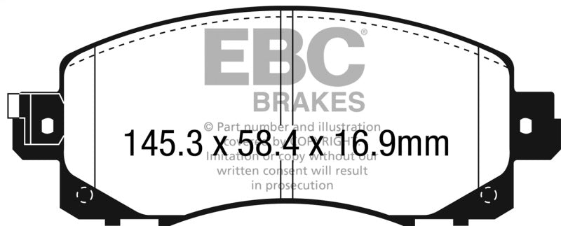 EBC UD2045 - EBCUD2045 - EBC 18+ Subaru Crosstrek 2 Ultimax Front Brake Pads - Shipped in Europe - Tuningsupply.com