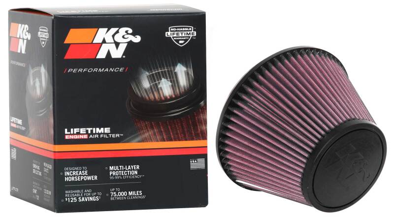 K&N Engineering RU-5138 - KNNRU-5138 - K&N Universal Clamp-On Air Filter 6in FLG / 7-1/2in B / 4-1/2in T / 5in H - Shipped in Europe - Tuningsupply.com