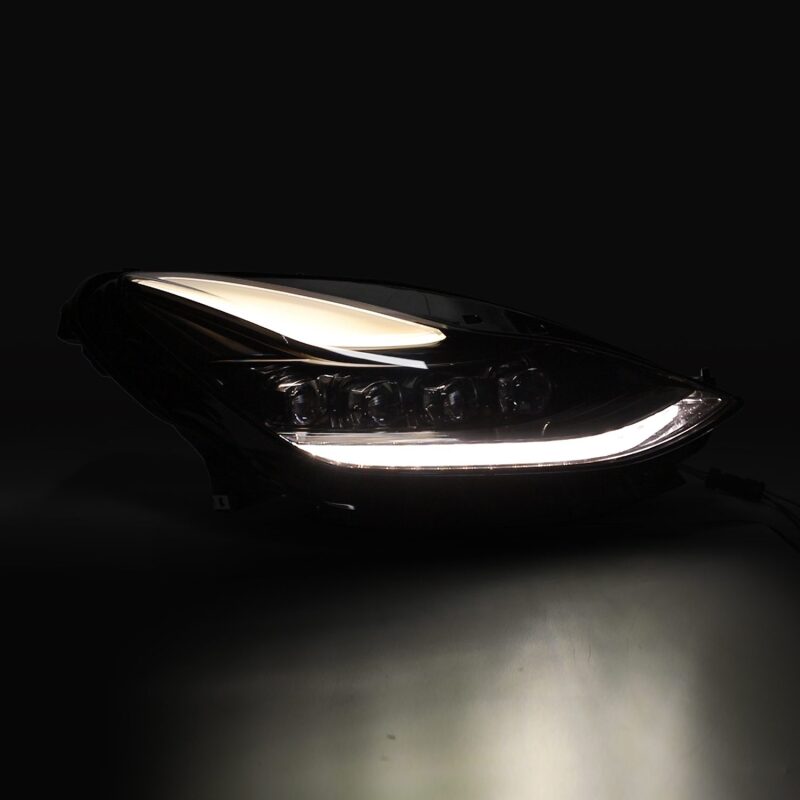 AlphaRex 880859 - ARX880859 - AlphaRex 17-22 Tesla Model 3/20-23 Model Y NOVA LED Proj Headlights Alpha-Blk w/Actv Lgt & Seq.Sig - Shipped in Europe - Tuningsupply.com