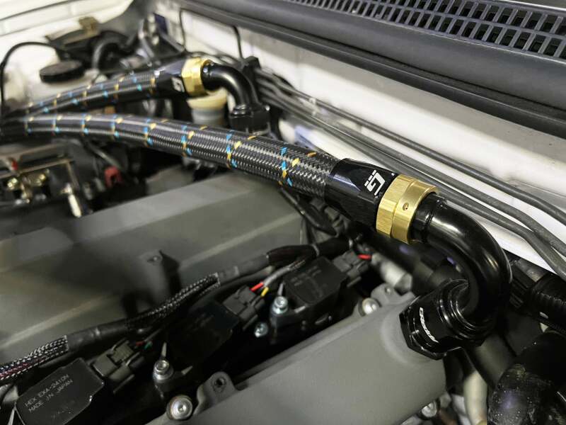GReddy 12851000 - GRE12851000 - GReddy AN10 Reusable Hose Nylon Braided, Black/Gold/Blue 1 FT - Shipped in Europe - Tuningsupply.com