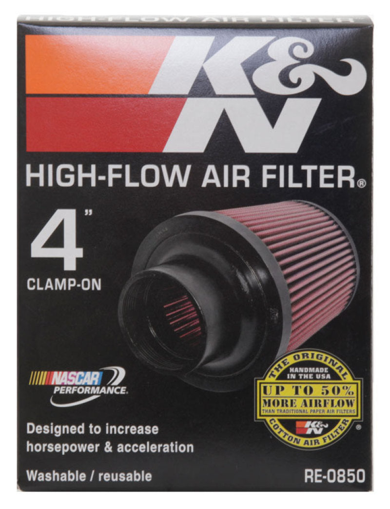 K&N Engineering RE-0850 - KNNRE-0850 - K&N Universal Air Filter (4in. Flange / 6in. Base OD / 4-5/8in. Top OD / 6in. Height) - Shipped in Europe - Tuningsupply.com