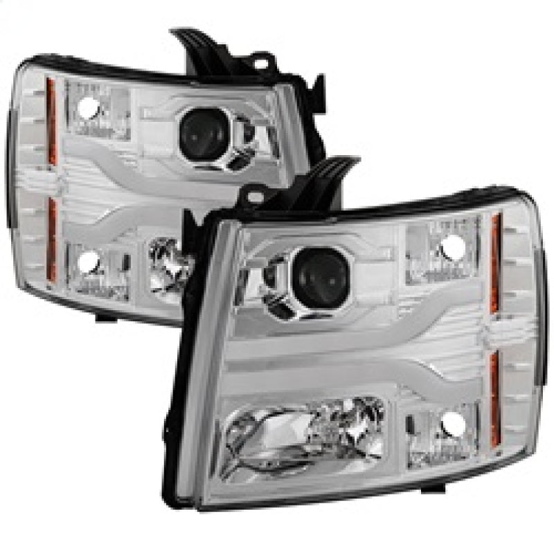 SPYDER 5083616 - SPY5083616 - Spyder Chevy Silverado 1500 07-13 Version 3 Projector Headlights - Chrome PRO-YD-CS07V3-LBDRL-C - Shipped in Europe - Tuningsupply.com