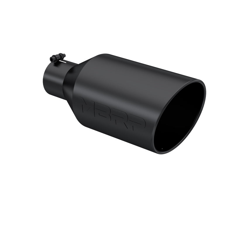 MBRP PT5128BLK - MBRPT5128BLK - MBRP Universal Tip 8in O.D. Rolled End 4in inlet 18in length Black - Shipped in Europe - Tuningsupply.com