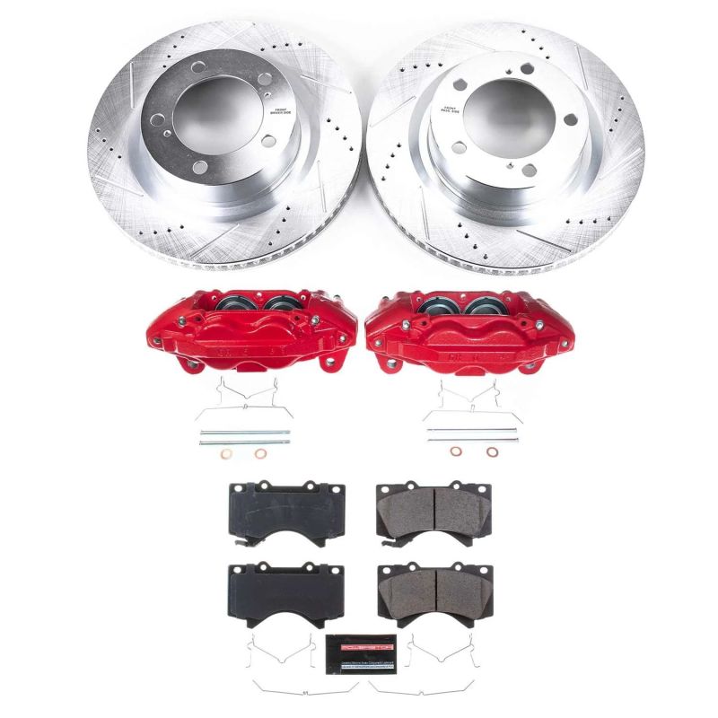 PowerStop KC2952B-36 - PSBKC2952B-36 - Power Stop 15-21 Toyota Tundra Front Z36 Truck & Tow Kit w/Cals - Shipped in Europe - Tuningsupply.com