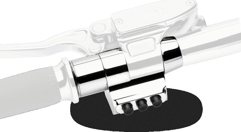 Performance Machine 0062-2033-CH - PFM0062-2033-CH - Performance Machine Switch Assy 3 Button Left Sd - Chrome - Shipped in Europe - Tuningsupply.com