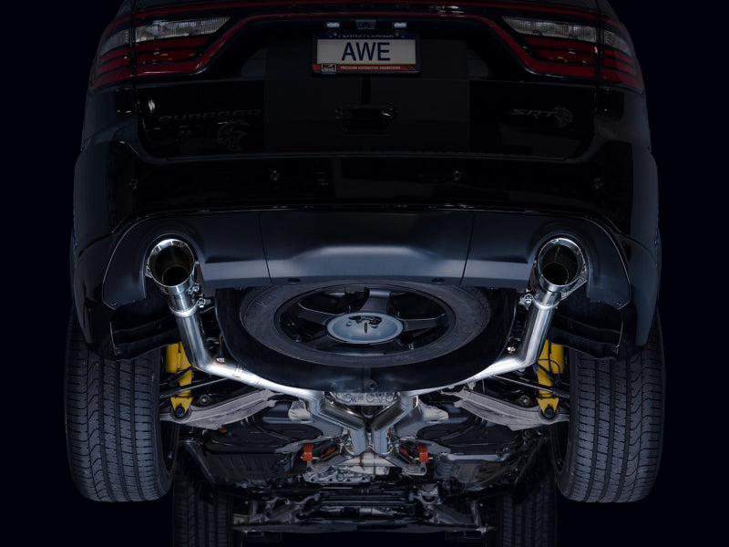 AWE Tuning 3020-32952 - AWE3020-32952 - AWE Tuning 18-23 Dodge Durango SRT & Hellcat Track Edition Exhaust - Chrome Silver Tips - Shipped in Europe - Tuningsupply.com