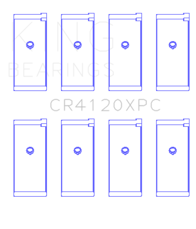 King Engine Bearings GCR4120XPCSTDX - KINGCR4120XPCSTDX - King Engine Bearings 1992+ Mitsubishi 4G63/4G64 EVO I-IV Connecting Rod Bearing Set - Size STDX - Shipped in Europe - Tuningsupply.com