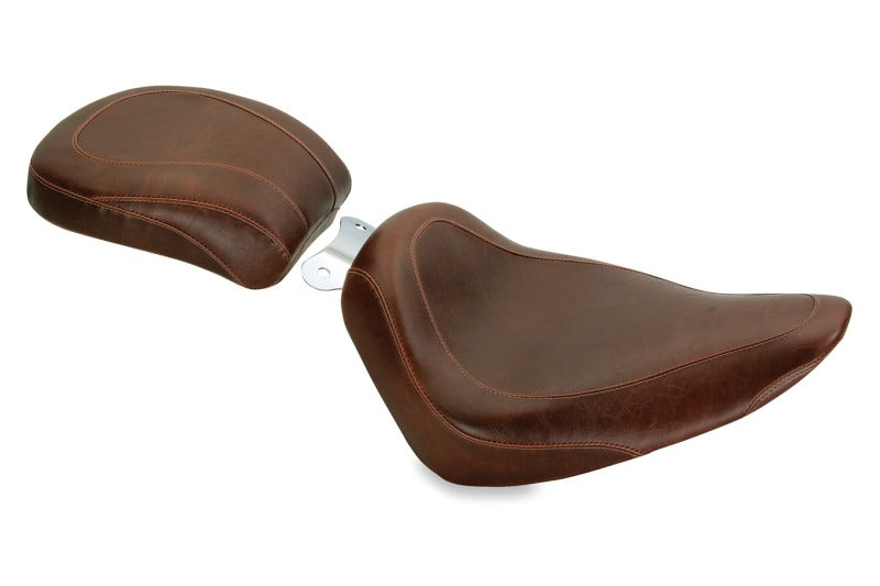 Mustang Motorcycle 76814 - MMP76814 - Mustang 00-15 Harley Softail Standard Rear Tire Wide Tripper Solo Seat - Distressed Brown - Shipped in Europe - Tuningsupply.com