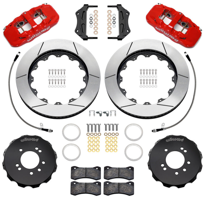 Wilwood 140-18251-R - WIL140-18251-R - Wilwood 89-98 Nissan 240SX/89-94 Skyline/90-96 300ZX Aerolite 6R Front BBK w/ 14in SLT Rotors - Red - Shipped in Europe - Tuningsupply.com