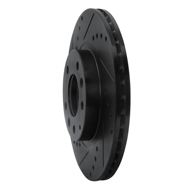 R1 Concepts 633-80047L - RNC633-80047L - R1 06-15 Mazda MX-5 Miata Front Left Drilled & Slotted Black Brake Rotor - Shipped in Europe - Tuningsupply.com