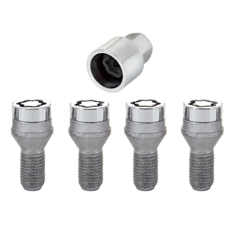 McGard 27216 - MCG27216 - McGard Wheel Lock Bolt Set - 4pk. (Cone Seat) M12X1.25 / 17mm Hex / 22.0mm Shank Length - Chrome - Shipped in Europe - Tuningsupply.com