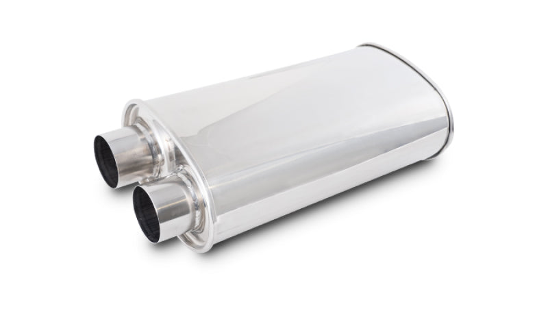 Vibrant 1159 - VIB1159 - Vibrant Streetpower Oval Muffler 2.50in Inlet/Outlet (Same side) - Shipped in Europe - Tuningsupply.com