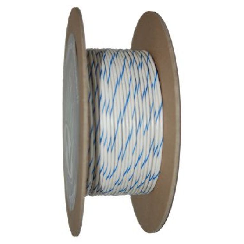 NAMZ NWR-96-100 - NAMNWR-96-100 - NAMZ OEM Color Primary Wire 100ft. Spool 18g - White/Blue Stripe - Shipped in Europe - Tuningsupply.com