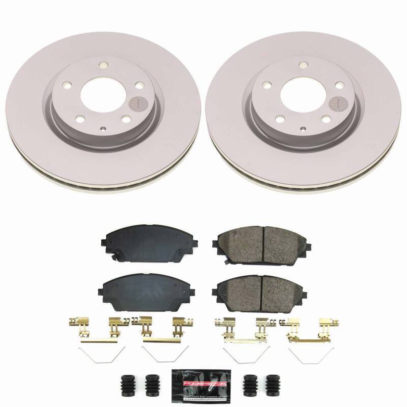PowerStop CPK8755-23 - PSBCPK8755-23 - Power Stop 20-25 Mazda CX-30 Front Z23 Coated Brake Kit - Shipped in Europe - Tuningsupply.com