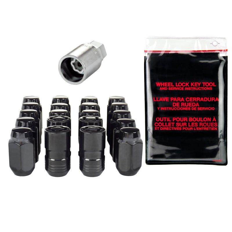 McGard 84527 - MCG84527 - McGard 5 Lug Hex Install Kit w/Locks (Cone Seat Nut) M14X1.5 / 22mm Hex / 1.635in. Length - Black - Shipped in Europe - Tuningsupply.com